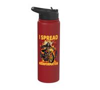 I Spread Misinformation Cringe Skeleton Stainless Steel Insulated Water Bottle