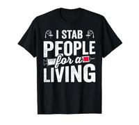 I Stab People for A Living Value Graphic T-Shirt, Men, Black, M