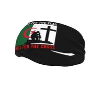 I Stand for The Algeria Flag and I Kneel for The Cross Headbands Men Women Non Slip Wicking Sports Sweatband for Gym Basketball Yoga Hairbands