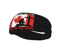 I Stand for The Canada Flag and I Kneel for The Cross Headbands Men Women Non Slip Wicking Sports Sweatband for Gym Basketball Yoga Hairbands