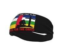 I Stand for The Central African Republic Flag and I Kneel for The Cross Headbands Men Women Non Slip Wicking Sports Sweatband for Gym Basketball Yoga Hairbands