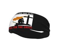 I Stand for The Cyprus Flag and I Kneel for The Cross Headbands Men Women Non Slip Wicking Sports Sweatband for Gym Basketball Yoga Hairbands
