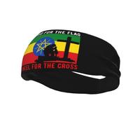 I Stand for The Ethiopia Flag and I Kneel for The Cross Headbands Men Women Non Slip Wicking Sports Sweatband for Gym Basketball Yoga Hairbands