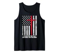 I Stand for The Flag and Kneel for The Cross Tank Top