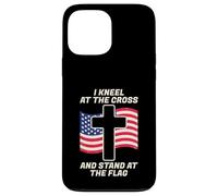 I Stand for The Flag and Kneel for The Cross USA Flag Case for iPhone 13 Pro Max