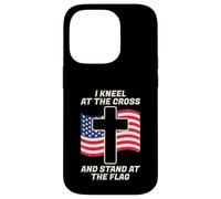 I Stand for The Flag and Kneel for The Cross USA Flag Case for iPhone 14 Pro