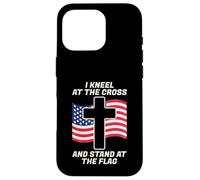 I Stand for The Flag and Kneel for The Cross USA Flag Case for iPhone 16 Pro