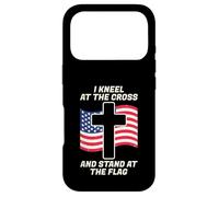 I Stand for The Flag and Kneel for The Cross USA Flag Case for iPhone 17 Pro