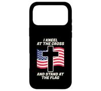 I Stand for The Flag and Kneel for The Cross USA Flag Case for iPhone 17 Pro Max