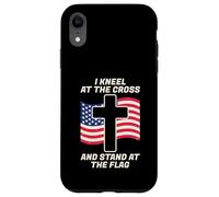 I Stand for The Flag and Kneel for The Cross USA Flag Case for iPhone XR