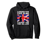 I Stand for The Flag, I Kneel for The Fallen Union Jack Pullover Hoodie