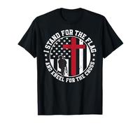 I Stand for the Flag Kneel for the Cross Patriot Christian T-Shirt