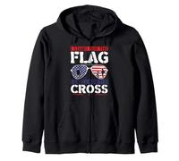 I Stand For The Flag Memorial Day Never Forget Veteran US Zip Hoodie