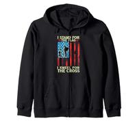I Stand For The Flag Memorial Day Never Forget Veteran US Zip Hoodie