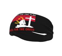 I Stand for The Flag of Angola and I Kneel for The Cross Headbands Men Women Non Slip Wicking Sports Sweatband for Gym Basketball Yoga Hairbands