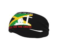 I Stand for The Jamaica Flag and I Kneel for The Cross Headbands Men Women Non Slip Wicking Sports Sweatband for Gym Basketball Yoga Hairbands