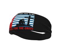 I Stand for The Morning Star Flag and I Kneel for The Cross Headbands Men Women Non Slip Wicking Sports Sweatband for Gym Basketball Yoga Hairbands