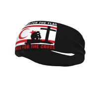 I Stand for The Northern Cyprus Flag and I Kneel for The Cross Headbands Men Women Non Slip Wicking Sports Sweatband for Gym Basketball Yoga Hairbands