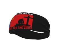 I Stand for The Russian Soviet Flag and I Kneel for The Cross Headbands Men Women Non Slip Wicking Sports Sweatband for Gym Basketball Yoga Hairbands