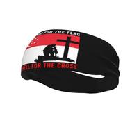 I Stand for The Singapore Flag and I Kneel for The Cross Headbands Men Women Non Slip Wicking Sports Sweatband for Gym Basketball Yoga Hairbands