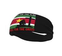 I Stand for The Suriname Flag and I Kneel for The Cross Headbands Men Women Non Slip Wicking Sports Sweatband for Gym Basketball Yoga Hairbands