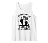 I Stand for The USA Flag I Kneel for The Fallen Patriotic Tank Top