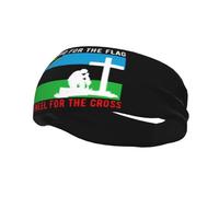 I Stand for The Zanzibar Flag and I Kneel for The Cross Headbands Men Women Non Slip Wicking Sports Sweatband for Gym Basketball Yoga Hairbands