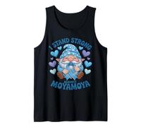 I Stand Strong Against Moyamoya Blue Gnome and ribbon Tank Top