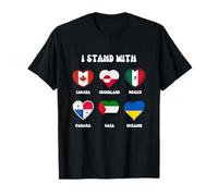 I Stand With Canada Greenland Mexico Panama Gaza Ukraine T-Shirt