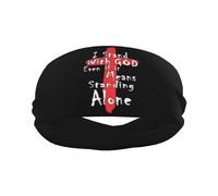 I Stand With God Even If It Means Standing Alone Women Men Headband Lightweight Sweatband Breathable Head Bands For Running Fitness Workout
