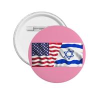 I Stand With Israel America Flag Pin Round Button Badge Medal Brooch Party Supplies Holiday Decoration