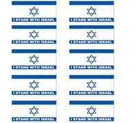 I Stand with Israel Flag Sticker, Support Israel Decal Vinyl Sticker, We Stand Sticker,America Israel with with Stands Israe