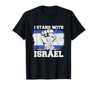 I Stand with Israel Hebrew Jewish Heritage Israeli Flag T-Shirt