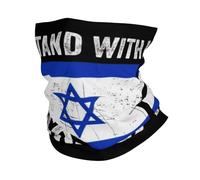 I Stand with Israel Seamless Neck Gaiter Shield Scarf Bandana Head Wrap Face Cover Scarf Mask UV Protection Headwear for Motorcycle Cycling Riding Running Headbands