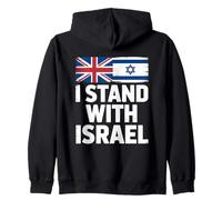 I Stand With Israel UK Support Flag Zip Hoodie