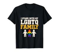 I Stand with My LGBTQ Family Ally LGBTQ Support Pride T-Shirt