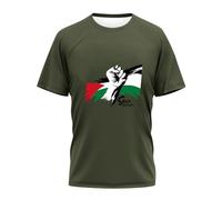 I Stand with Palestine for Their Freedom, Pray for Palestine Flag Crew Neck Shirts, Free Palestine Free Gaza Flag Short Sleeve Tees, Support Palestine T-Shirt Army Green 5X-Large