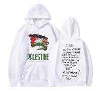 I Stand with Palestine Hoodie, Pray for Gaza Shirts, Free Palestine Free Gaza Flag Sweatshirt, Support Gaza Long Sleeve Pullover Tops white Large