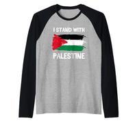 I Stand With Palestine Pendants Free Gaza Jerusalem Mosque Raglan Baseball Tee