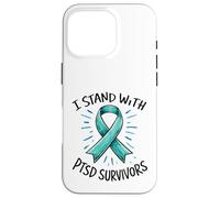 I Stand With PTSD Survivors Ribbon Awareness Mental Health Case for iPhone 16 Pro