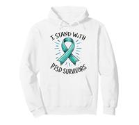 I Stand With PTSD Survivors Ribbon Awareness Mental Health Pullover Hoodie