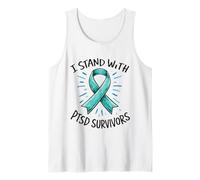 I Stand with PTSD Survivors Ribbon Awareness Mental Health Tank Top