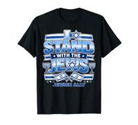 I Stand with The Jews Jewish Ally Israel Support Design T-Shirt