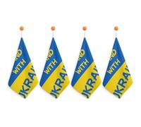 I Stand With Ukraine Flag Funny Hand Towels for Bathroom Soft Absorbent with Hanging Loop for Kitchen