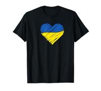 I Stand With Ukraine Flag Heqart T-Shirt