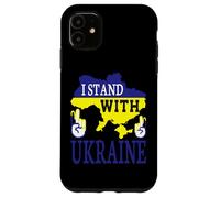 I Stand With Ukraine - Love Stop War - Ukraine Map Case for iPhone 11
