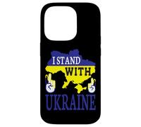 I Stand With Ukraine - Love Stop War - Ukraine Map Case for iPhone 14 Pro