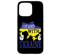 I Stand With Ukraine - Love Stop War - Ukraine Map Case for iPhone 15 Pro Max
