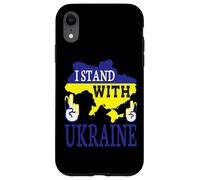 I Stand With Ukraine - Love Stop War - Ukraine Map Case for iPhone XR