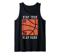 I Stay True and Work Hard so My Basketball Team can Win Game Tank Top
